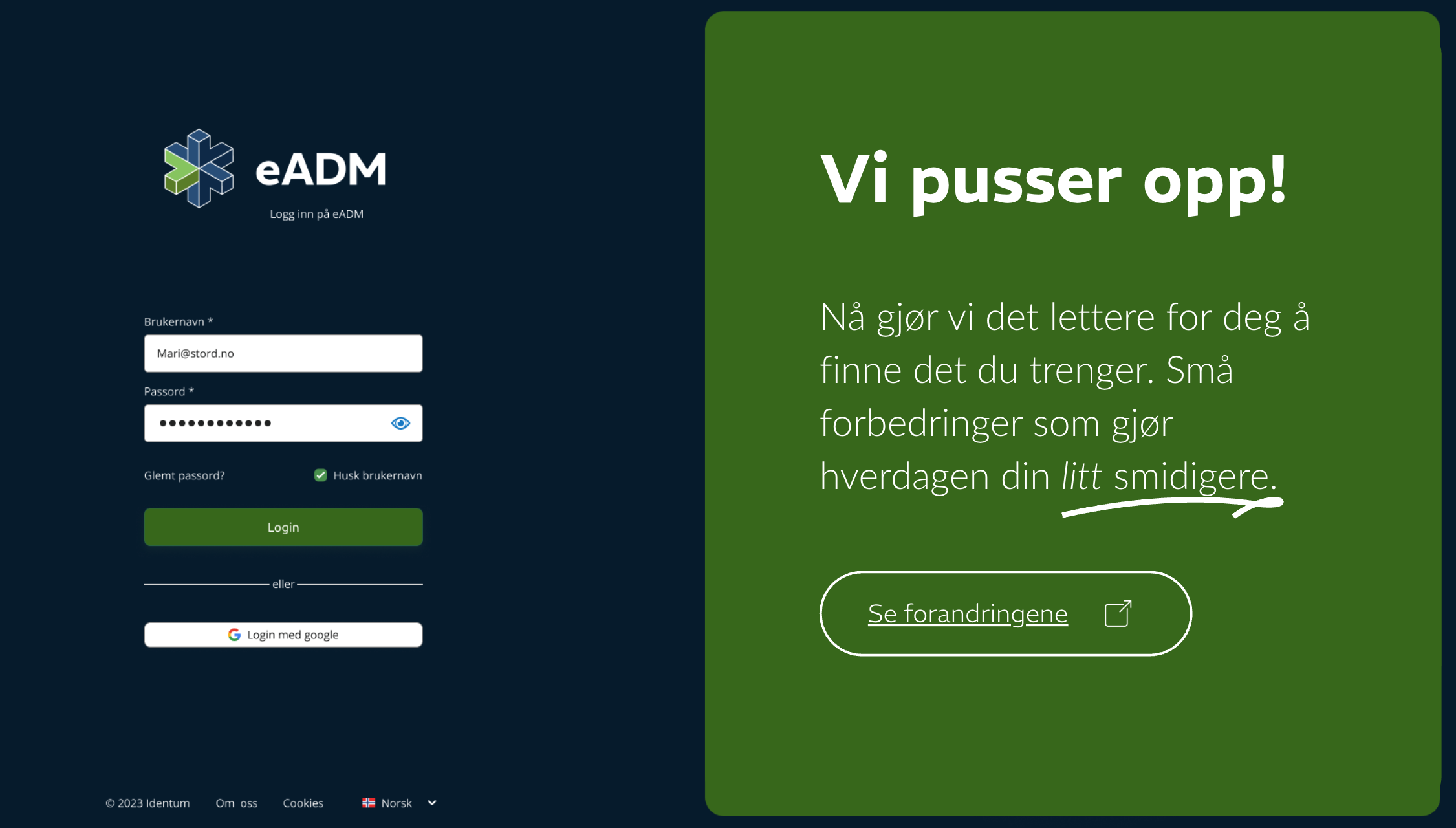 2026 eADM login page